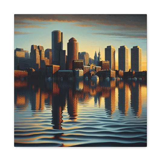 "Cityscape Serenade: Boston" - Canvas