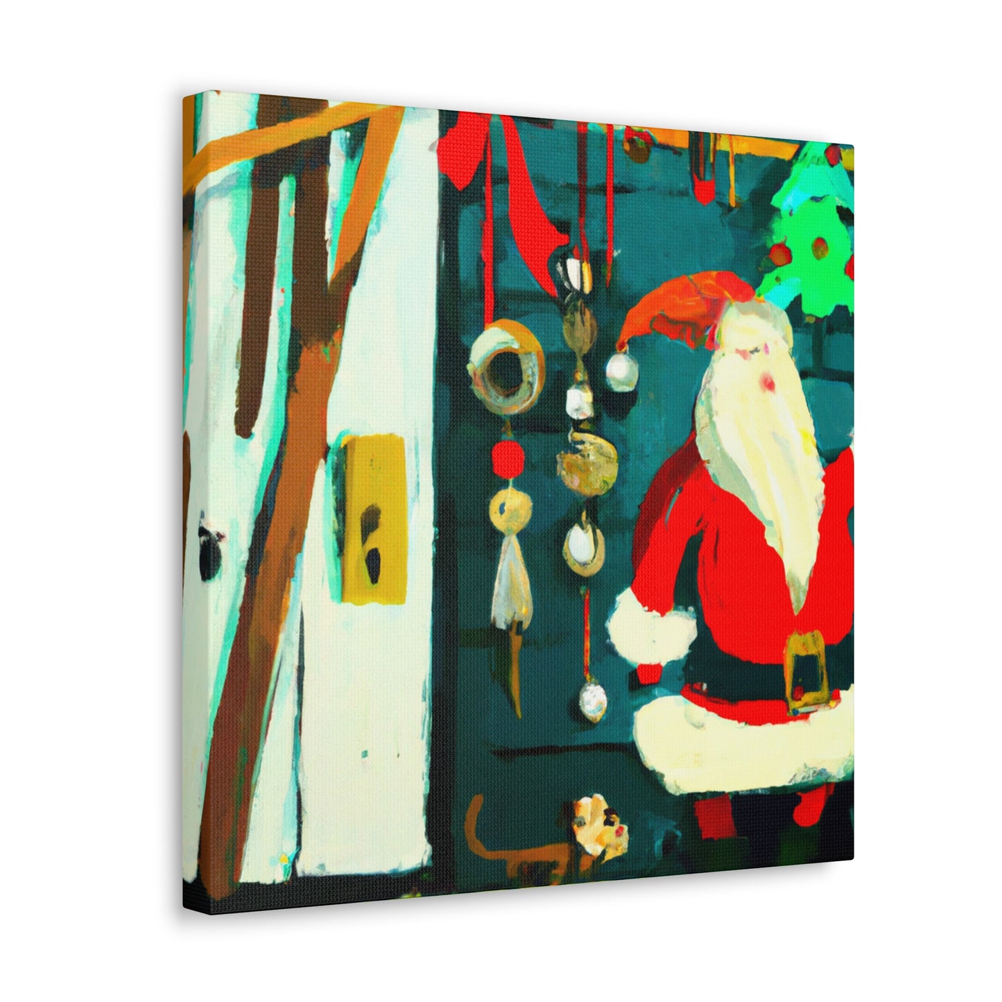 Santa's Wintry Workshop - Canvas