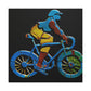 "Bicyclist in Motion" - Canvas