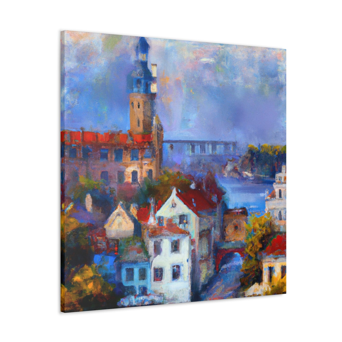 "Tudor Palace Impressionism" - Canvas