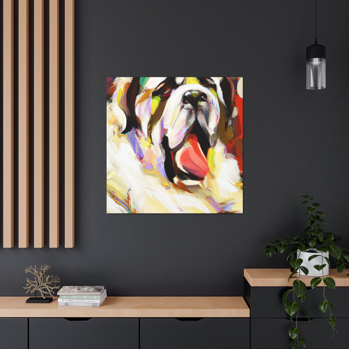 Saint Bernard Impressionism - Canvas