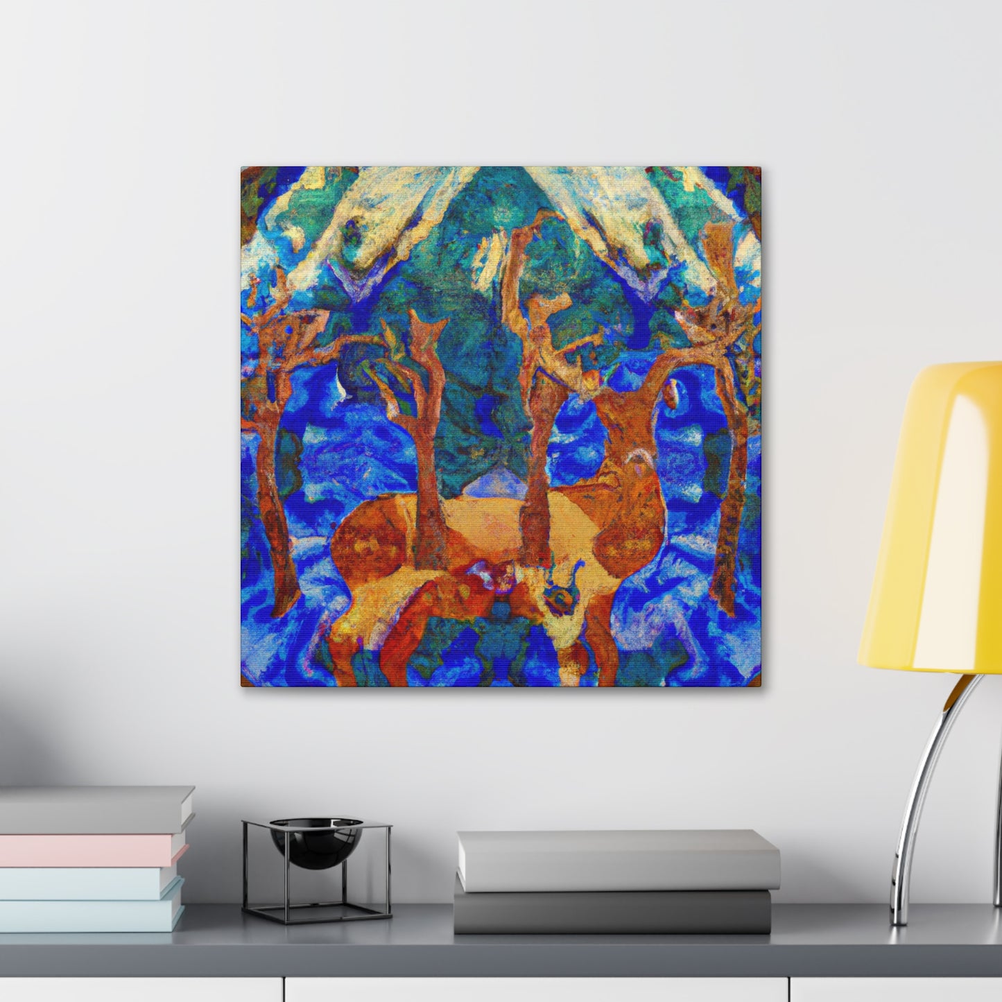 Deer amid Impressionism - Canvas