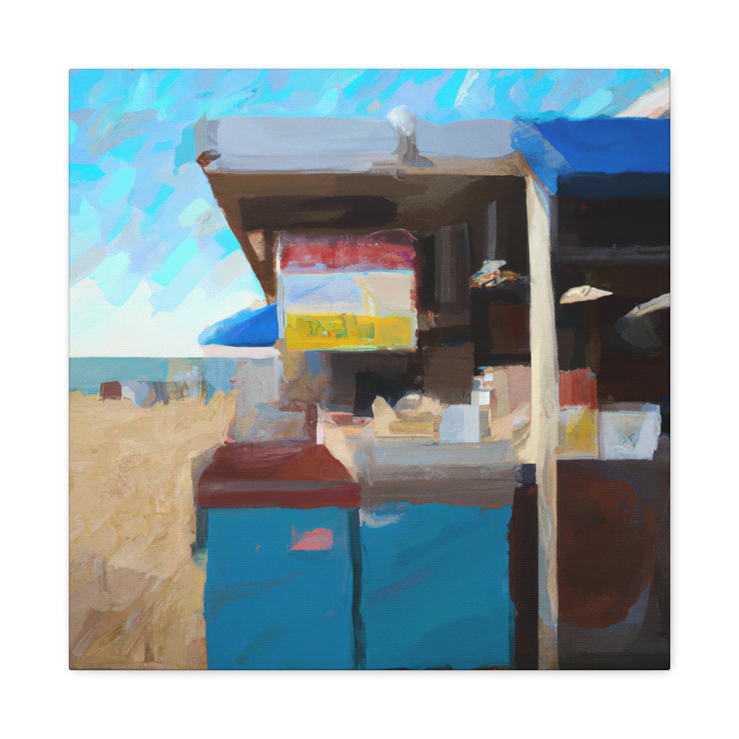 "Beach Shops Vista" - Canvas