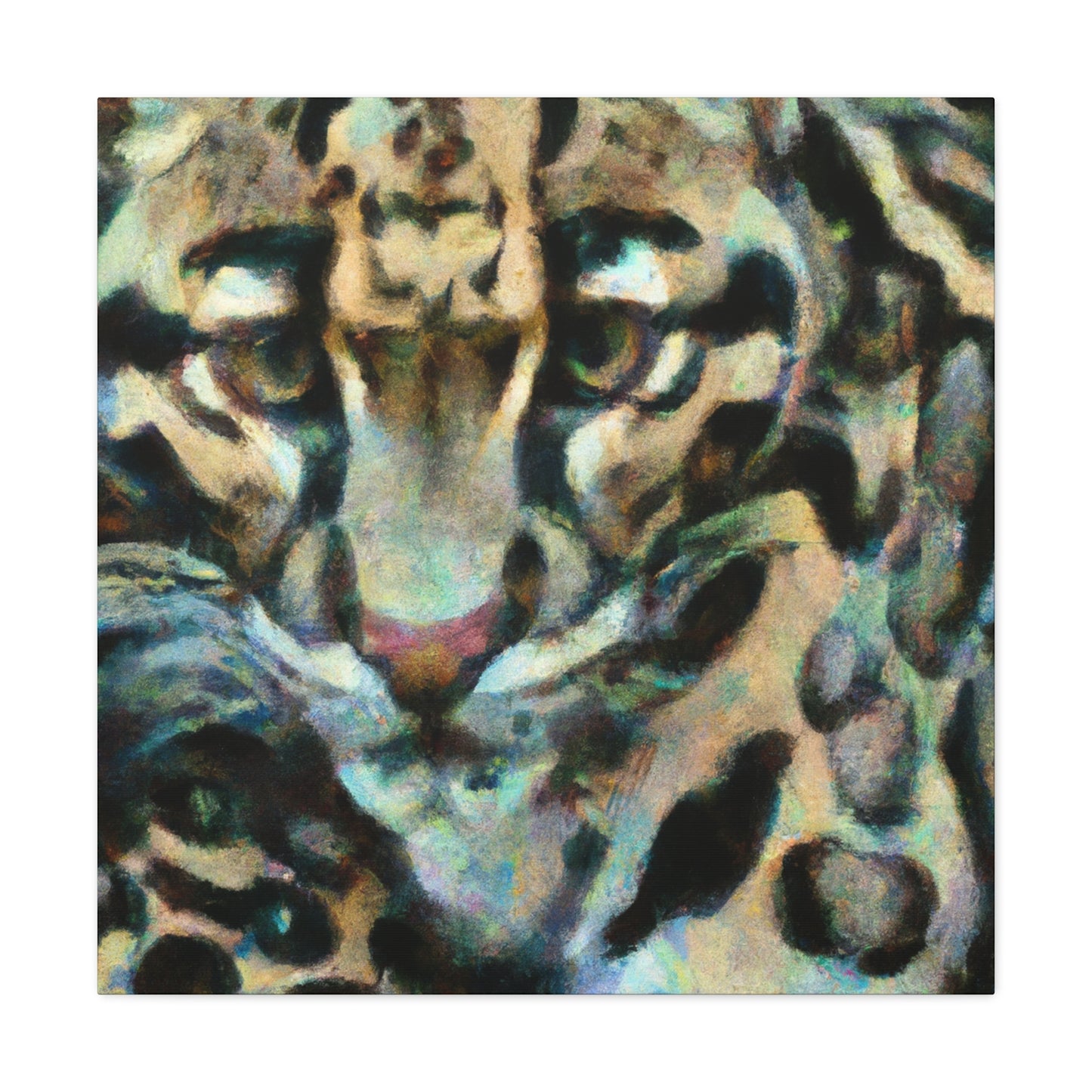 Clouded Leopard Impressionism - Canvas