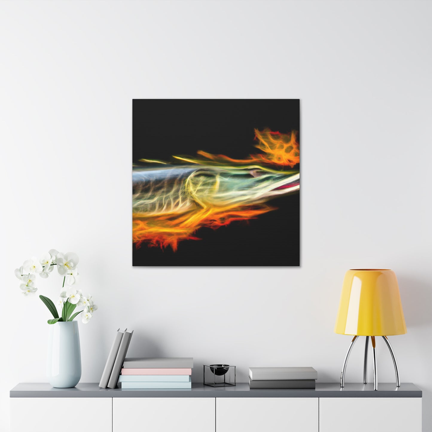 Pike in the Stream - Canvas