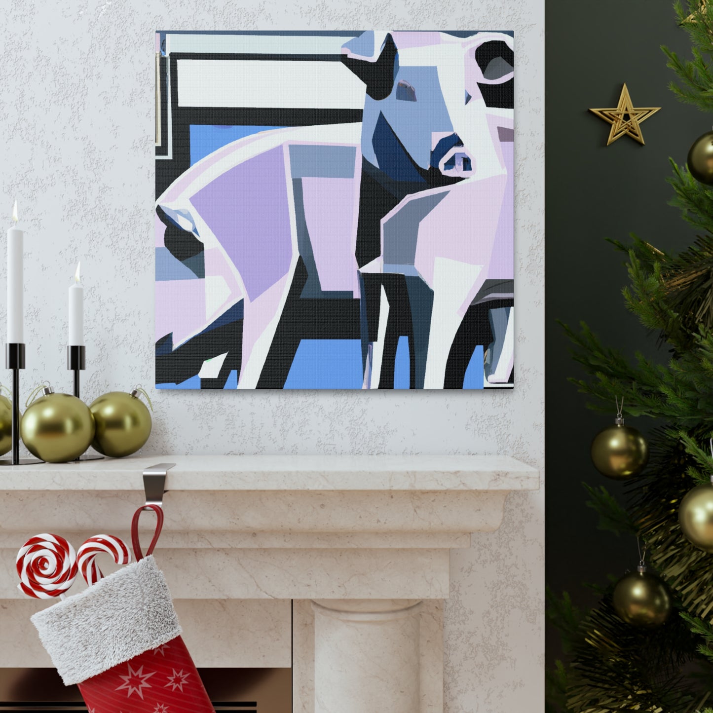 Pig in Art Deco - Canvas