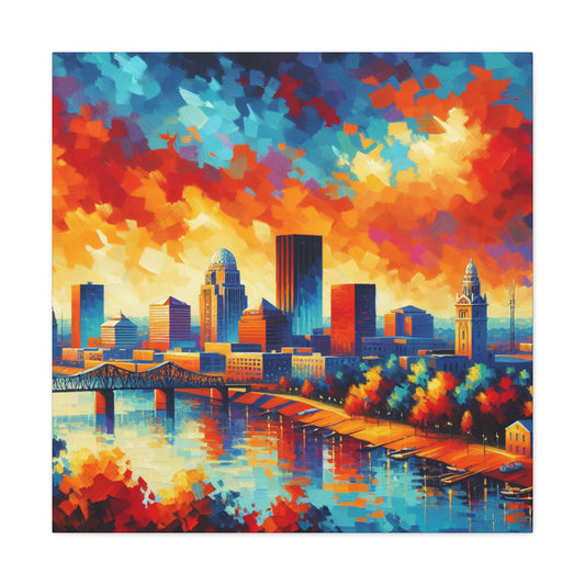 "Gilded Elysium: Louisville's Splendor" - Canvas