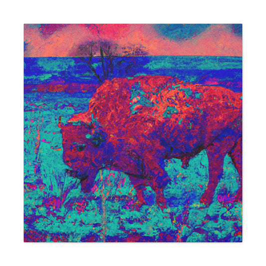 Bison Among Fauves - Canvas