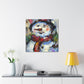 Snowman in Wintertime - Canvas