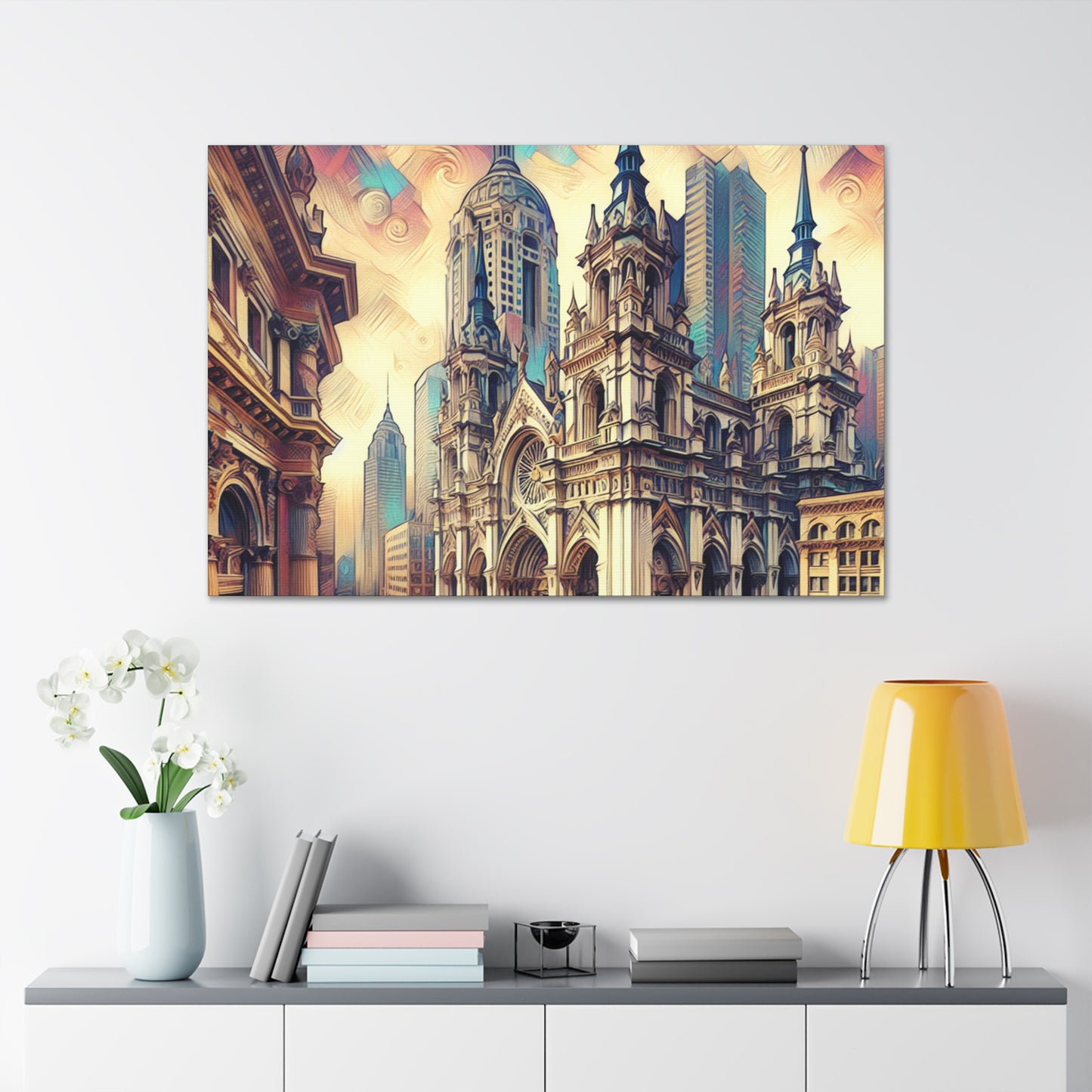 "Colonial Splendor: Columbus Reverie" - Canvas