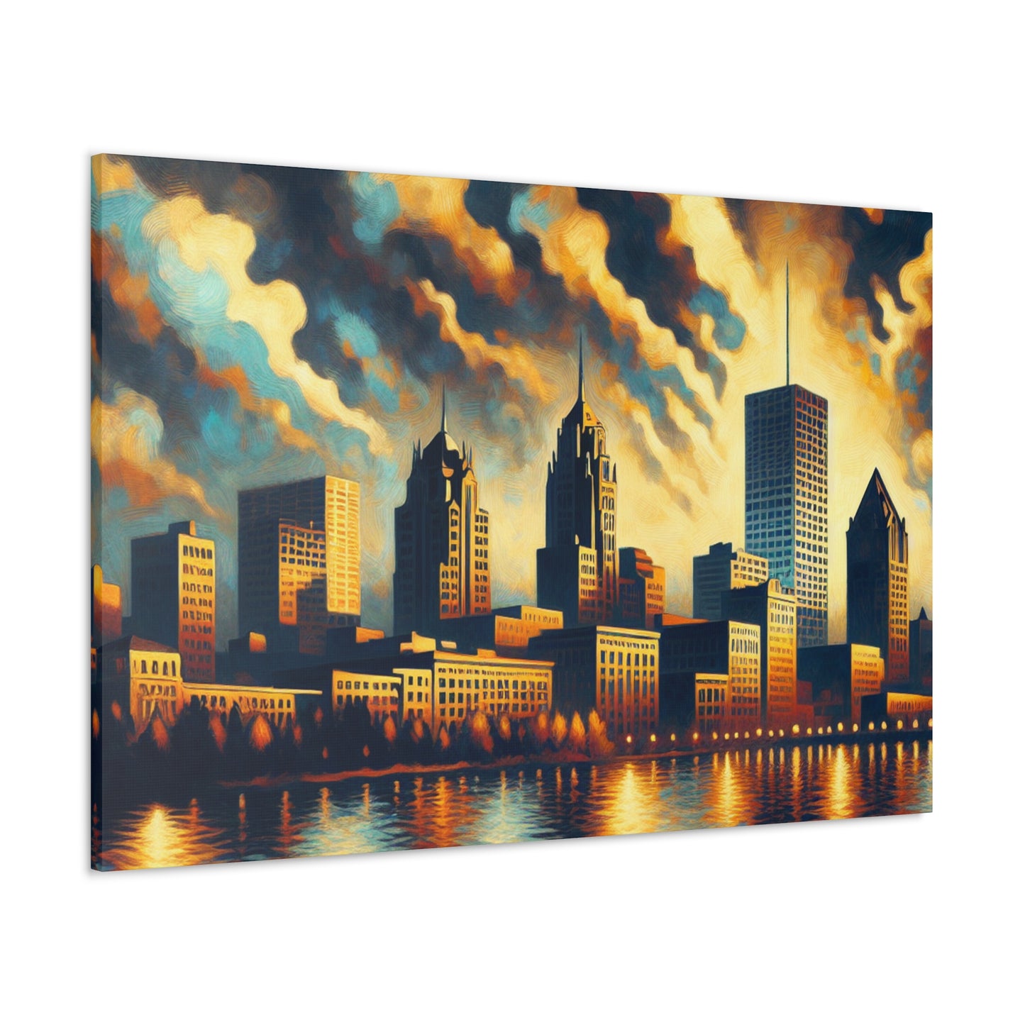 "Cityscapes: Vibrant Milwaukee Dreams" - Canvas