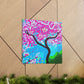 "Cherry Blossom Oasis" - Canvas