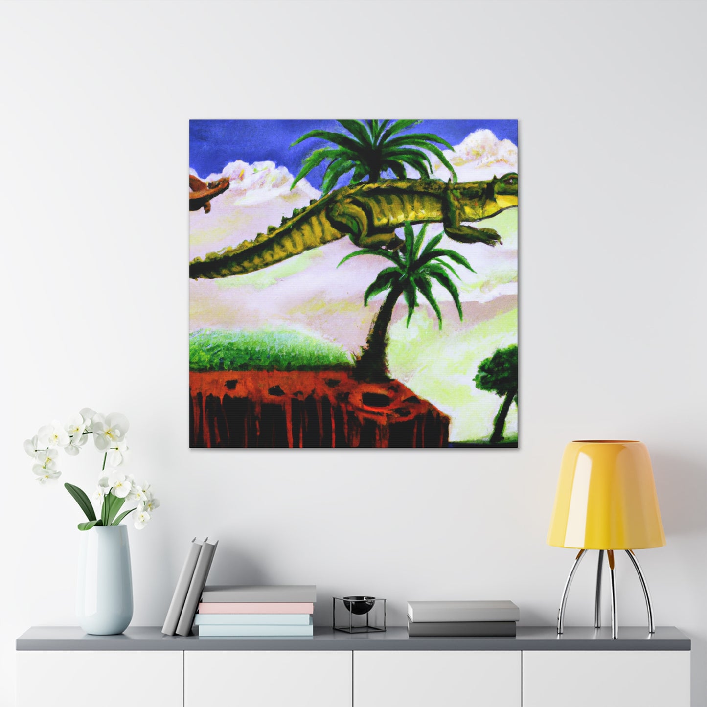 Crocodile in Organic Dream - Canvas