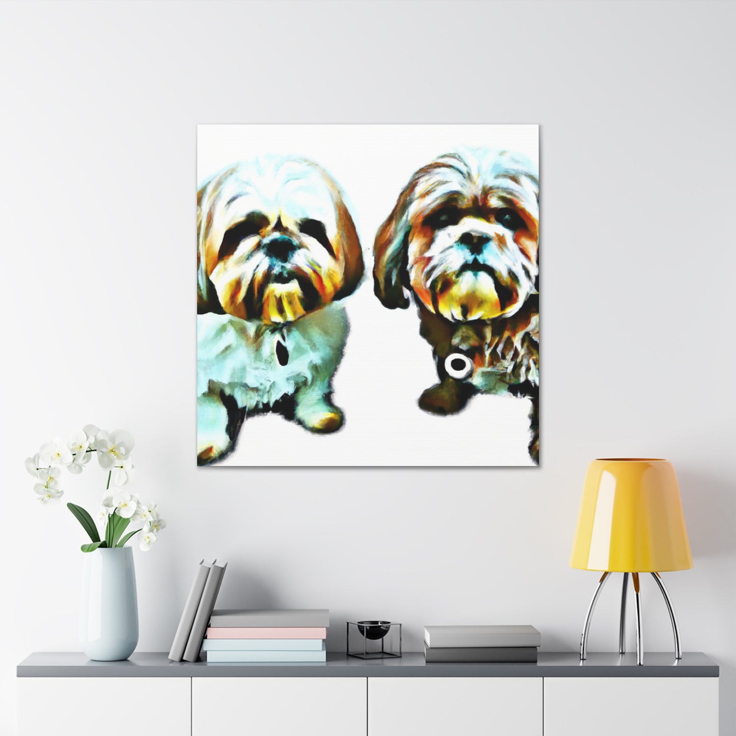 Shih Tzu Ablaze. - Canvas