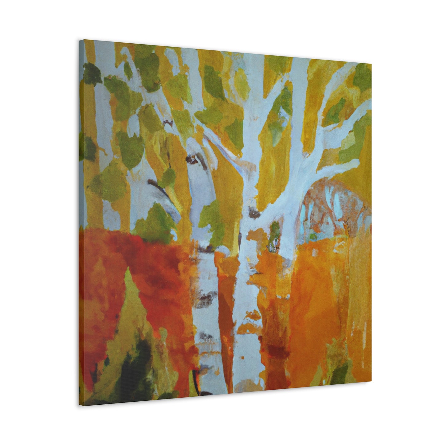 Birch Tree Reflection III - Canvas