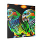 Parrots in Flight Forever - Canvas