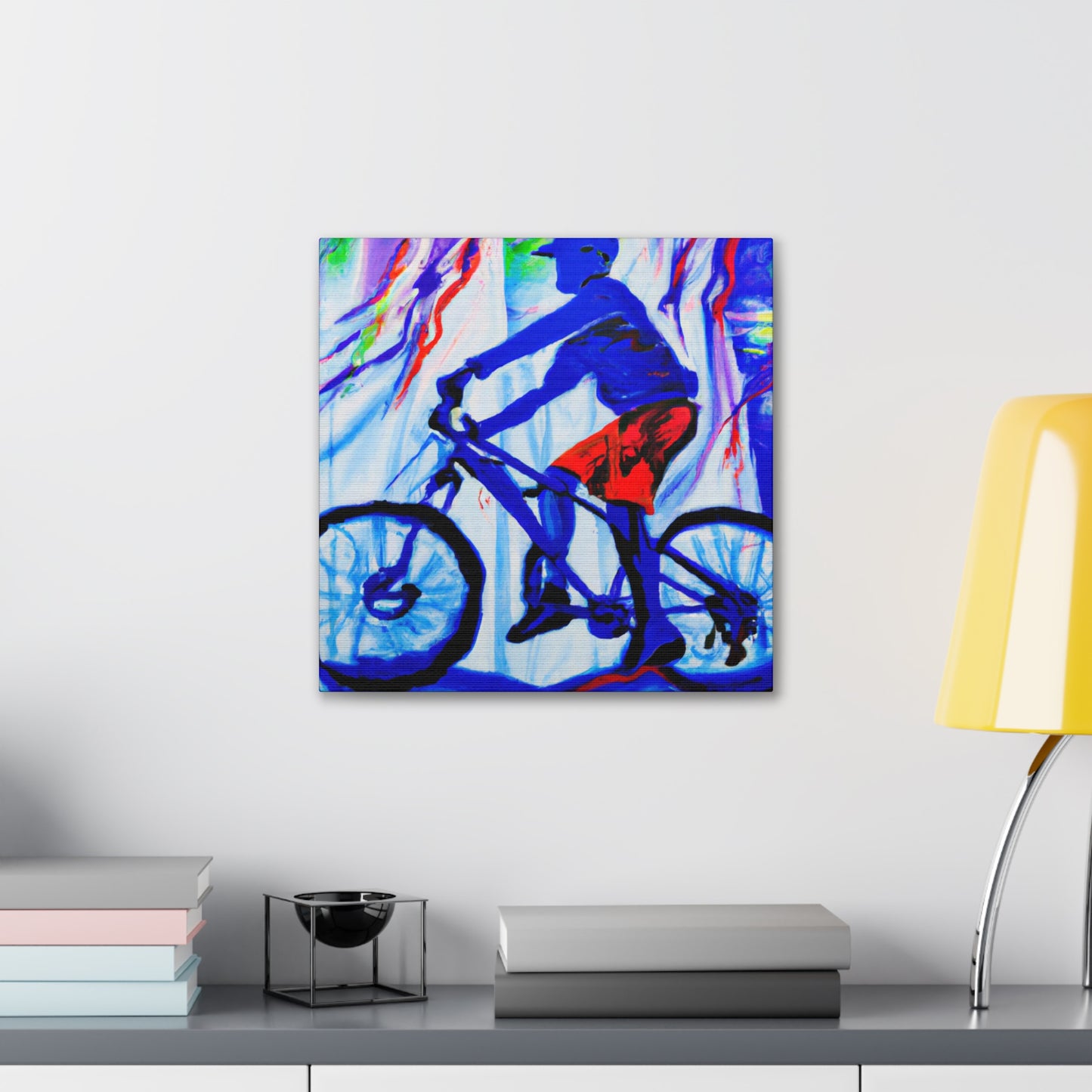 Cycling in Colorful Expression - Canvas