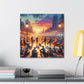 "Buskers' Vibrant Street Showcase" - Canvas