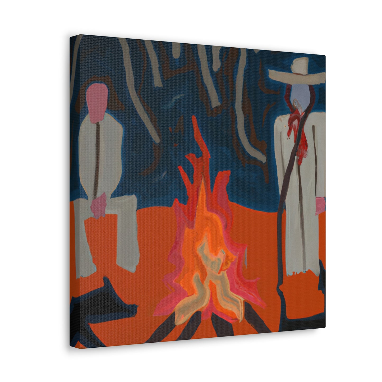 Campfire at Nightfall - Canvas