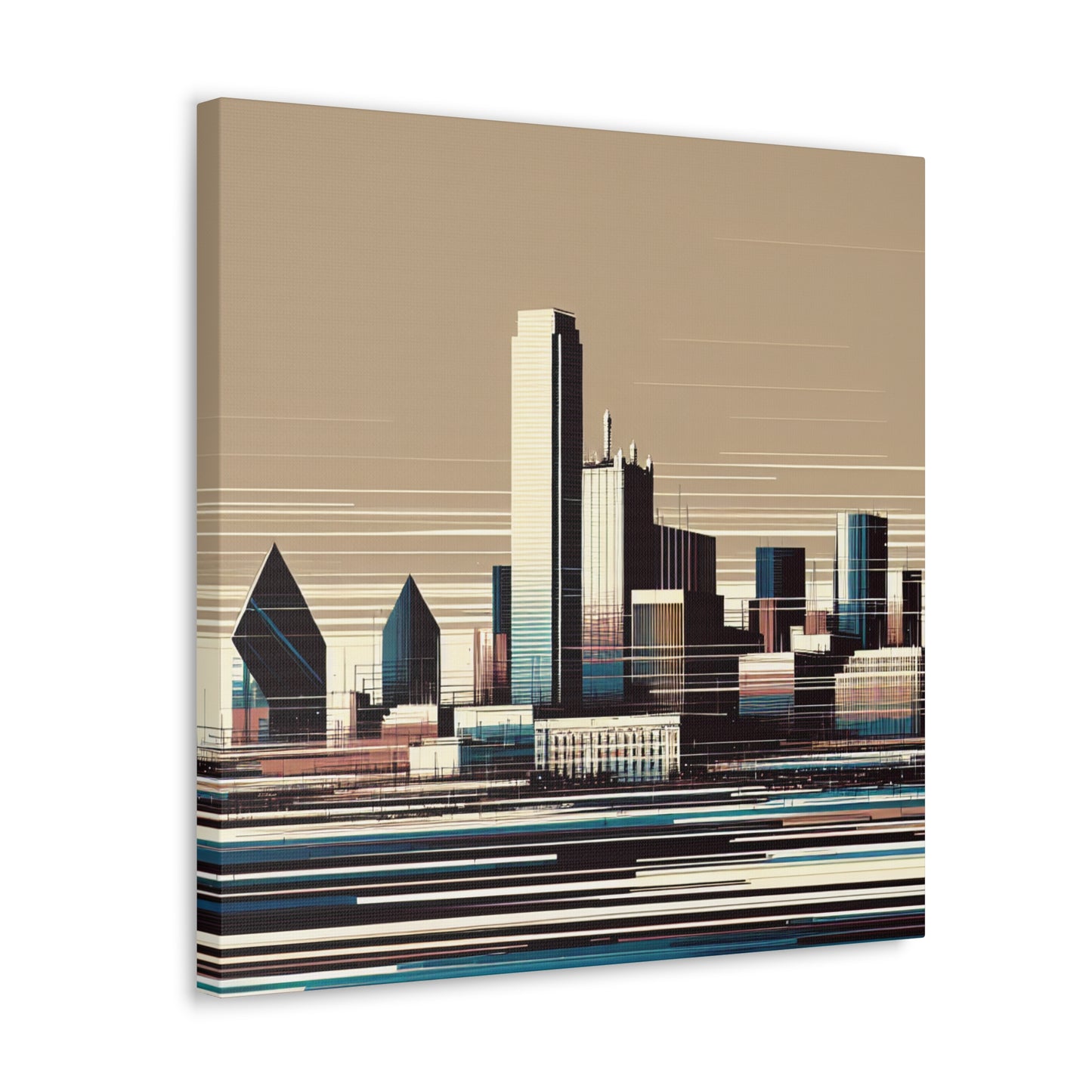 "Urban Serenity: Dallas Elegance" - Canvas