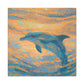 "Dancing Dolphins in Color" - Canvas