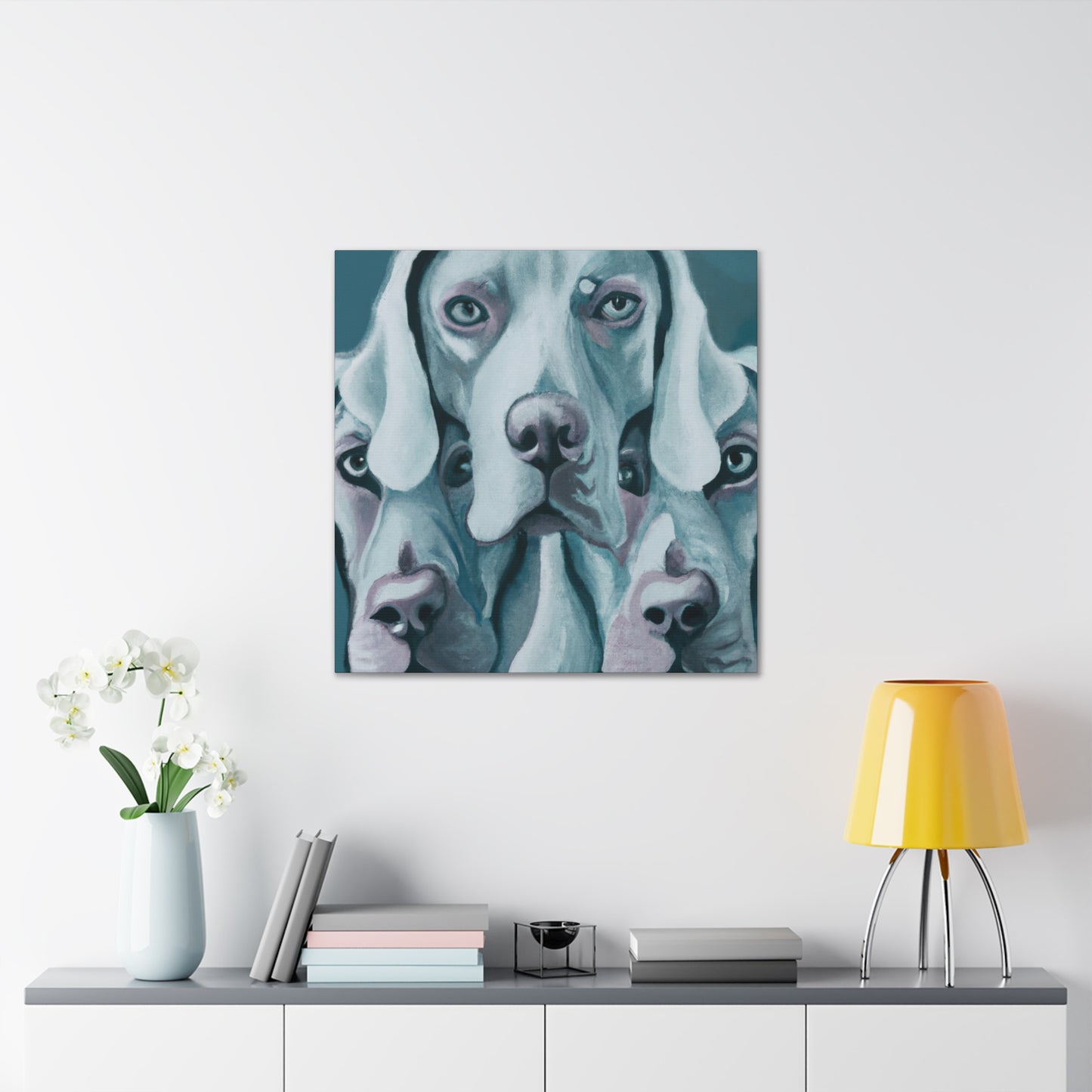 "Weimaraner Stare Majestic" - Canvas