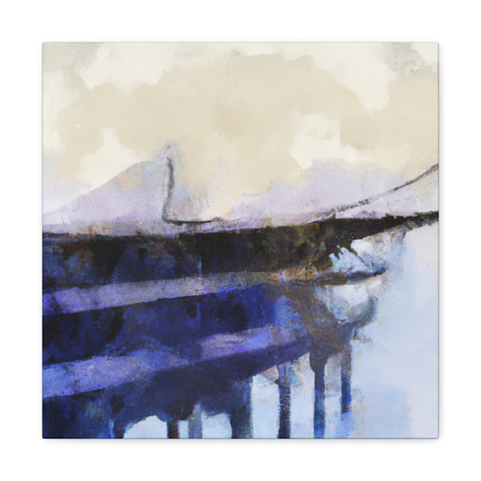 Pier in Reflection. - Canvas