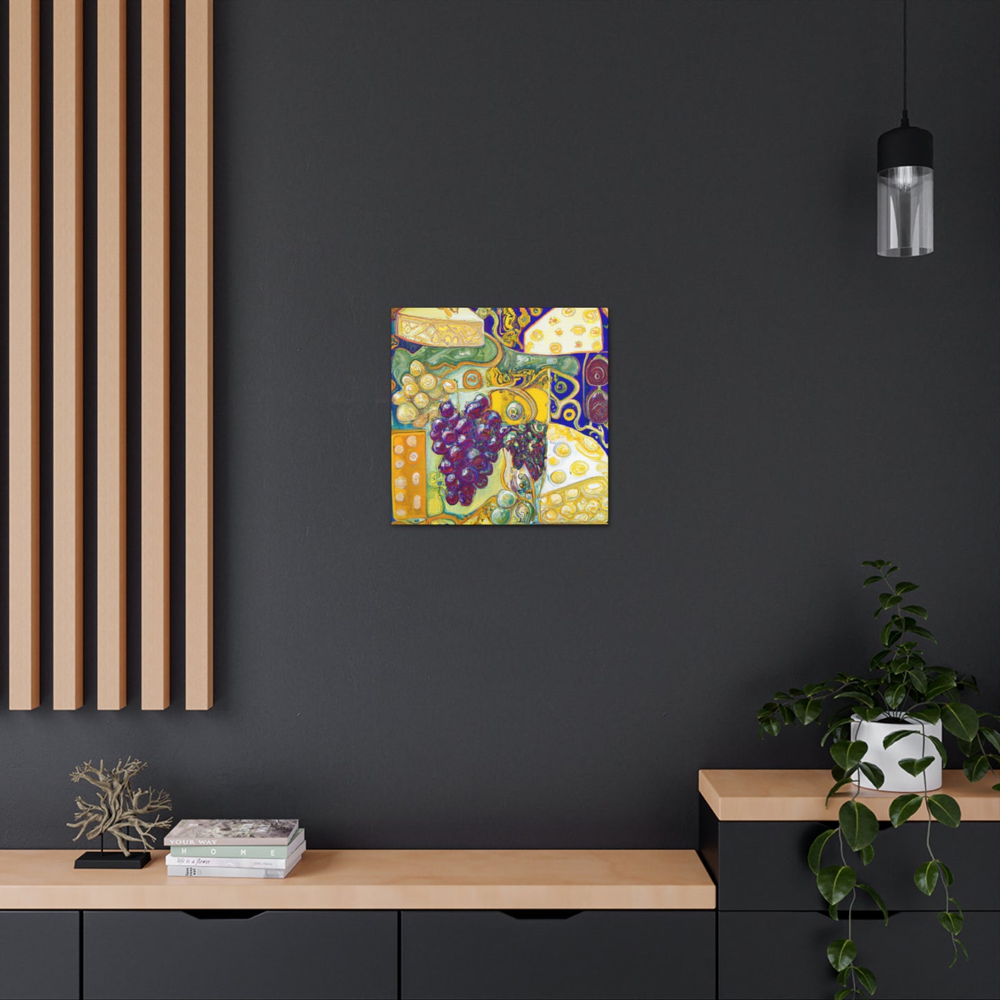 "Cheese Grapes Abundance" - Canvas