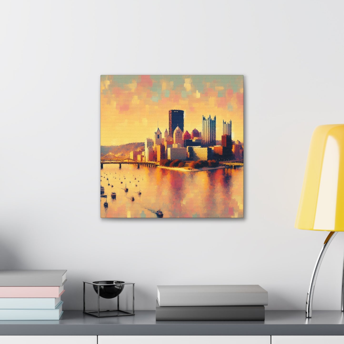 Riverside Sunsets: Pittsburgh - Canvas