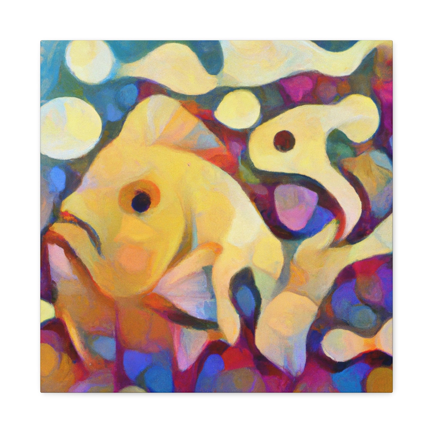 Serene Fish Painting - Canvas