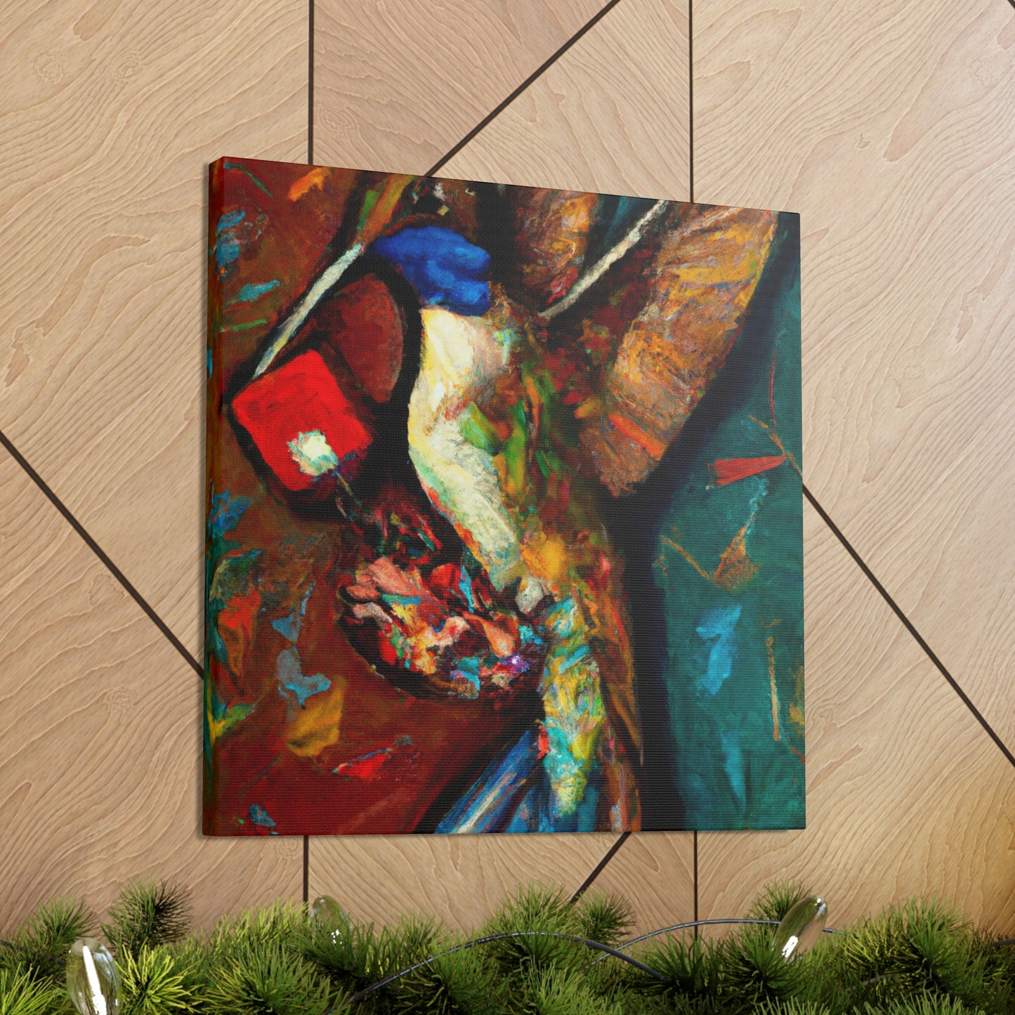 Hummingbird in Flight. - Canvas