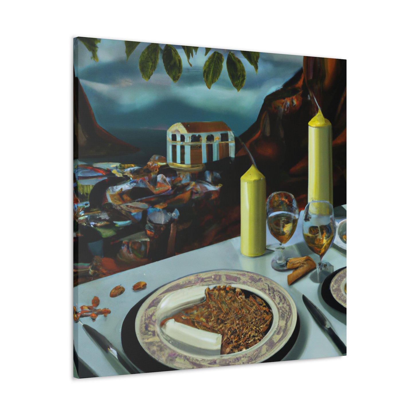 "Dining in Deco Bliss" - Canvas