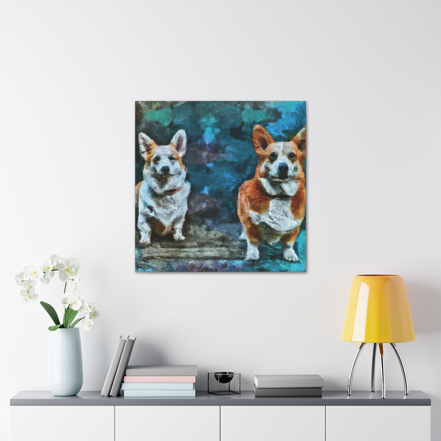 "Corgis At Playtime" - Canvas