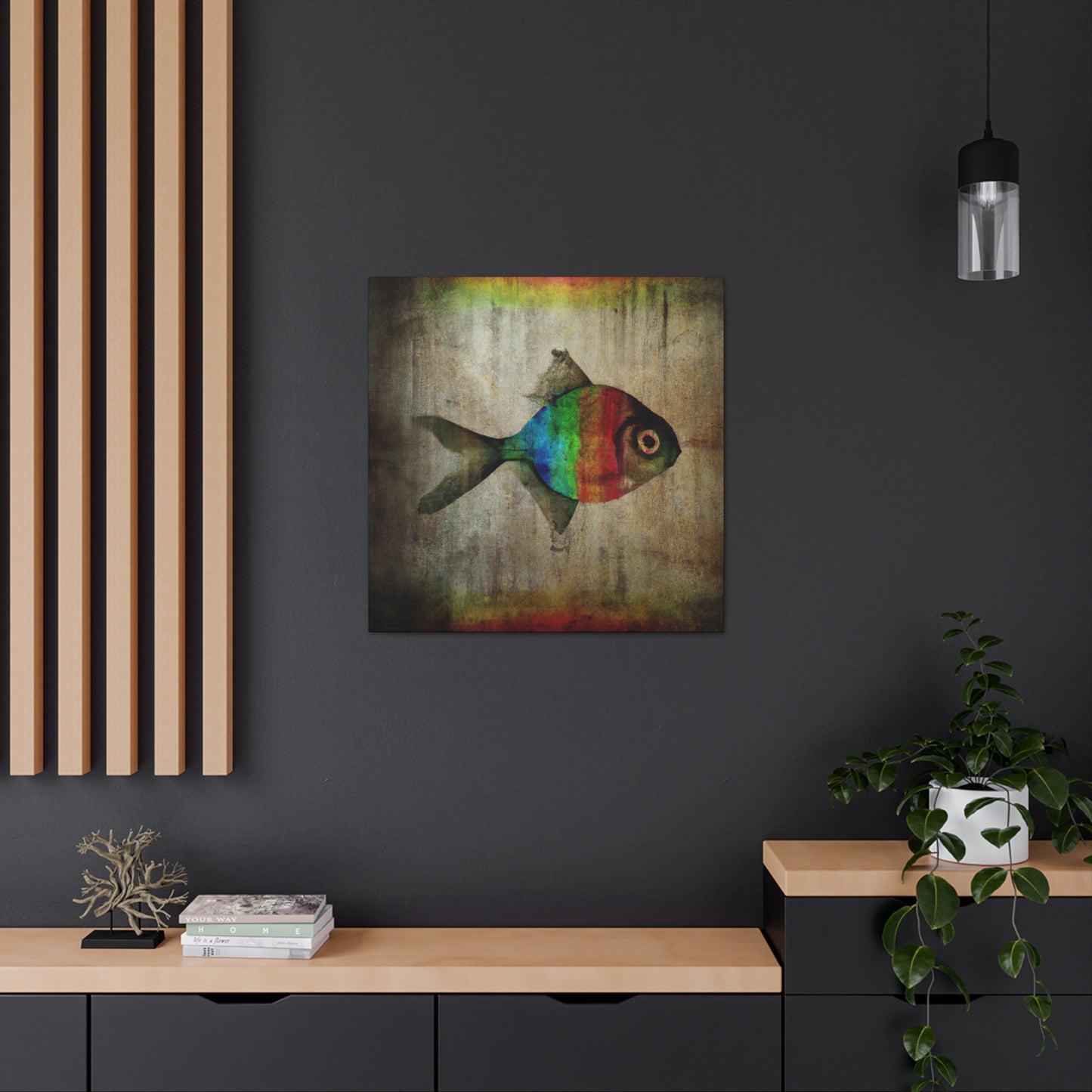 "Rainbow Fish Dreamscape" - Canvas