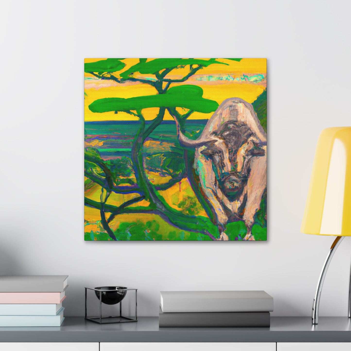 "Bison of the Deco" - Canvas