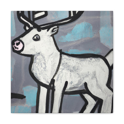 "Reindeer Winter Mural" - Canvas