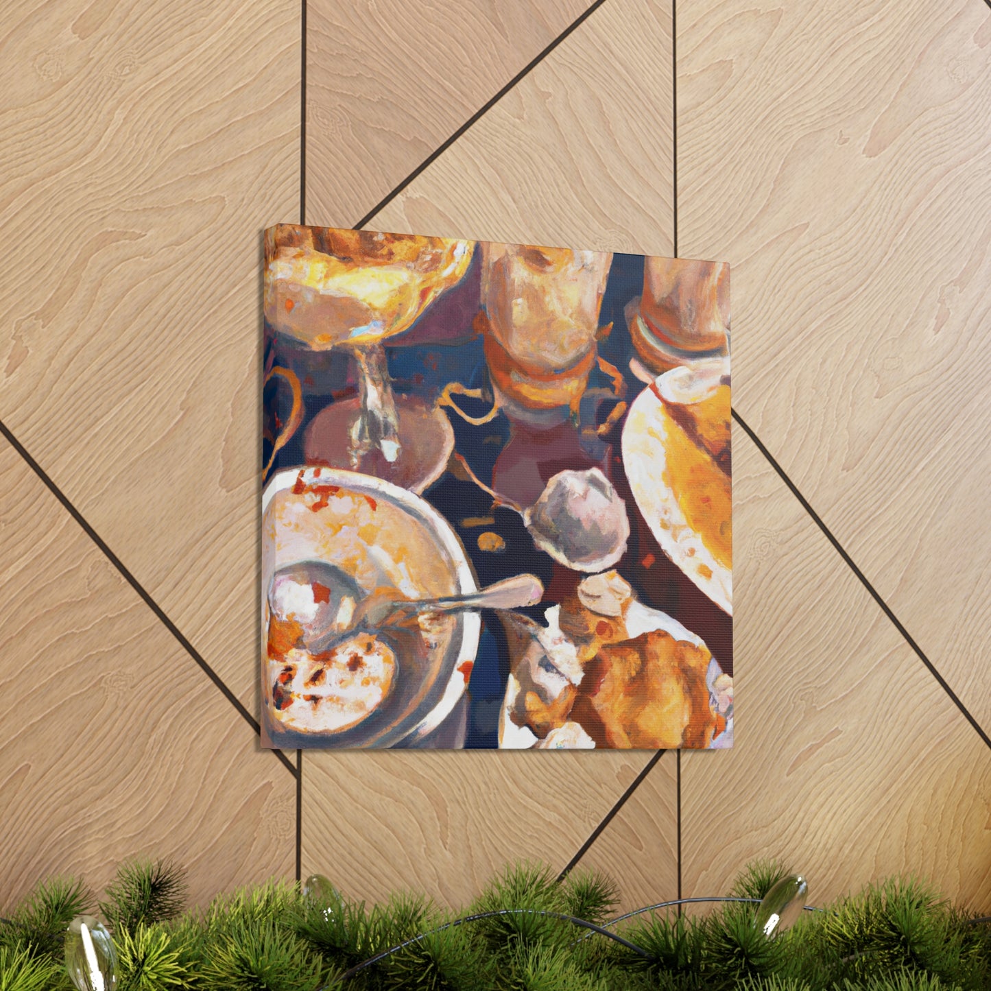 Family Dinner Scene - Canvas