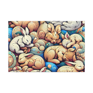 Whimsical Slumbering Creatures - Canvas