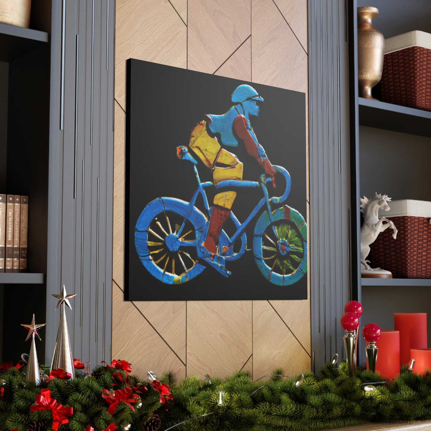 "Bicyclist in Motion" - Canvas