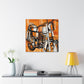 "Motorcycle Meets Art Deco" - Canvas