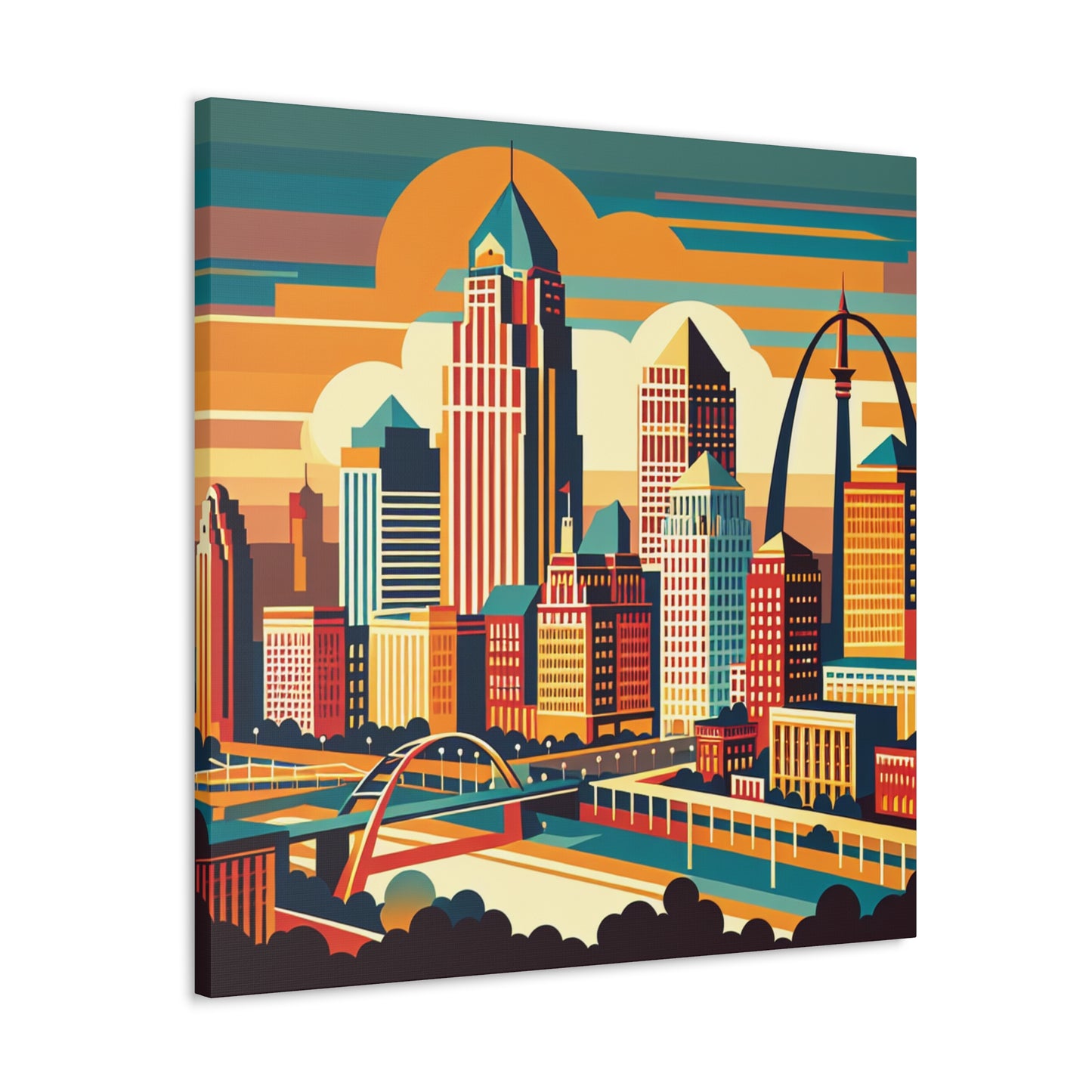 City of River Lights - Canvas