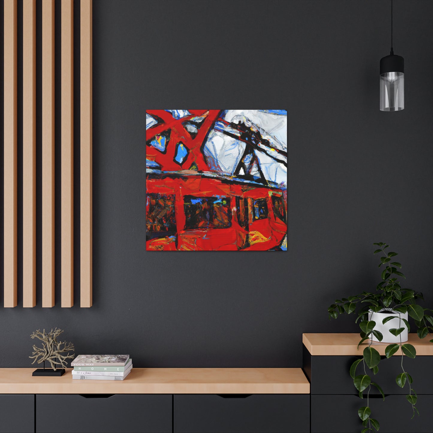 "Cable Car Expressionism" - Canvas