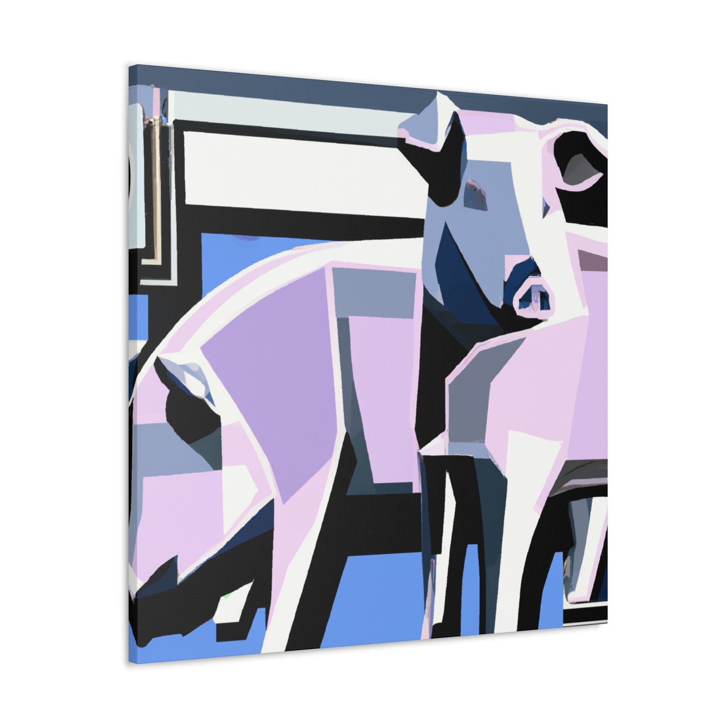 Pig in Art Deco - Canvas