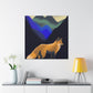 "Fox in Moonlight Forest" - Canvas