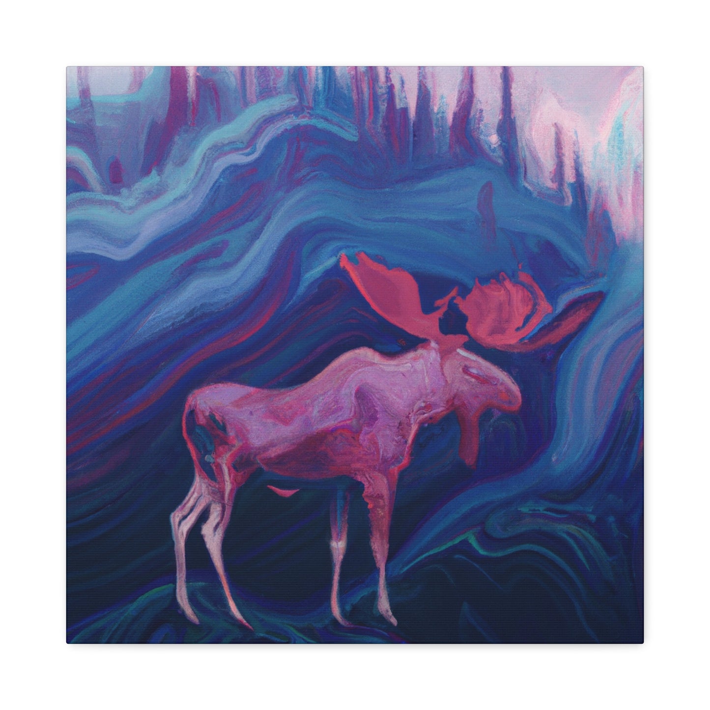 Moose in Art Deco - Canvas