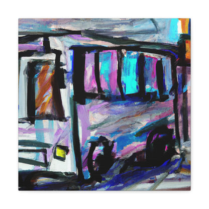 "Bus in Turbulent Motion" - Canvas