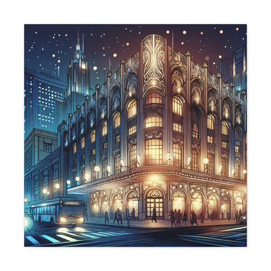 Moonlit Metropolis Magic - Canvas