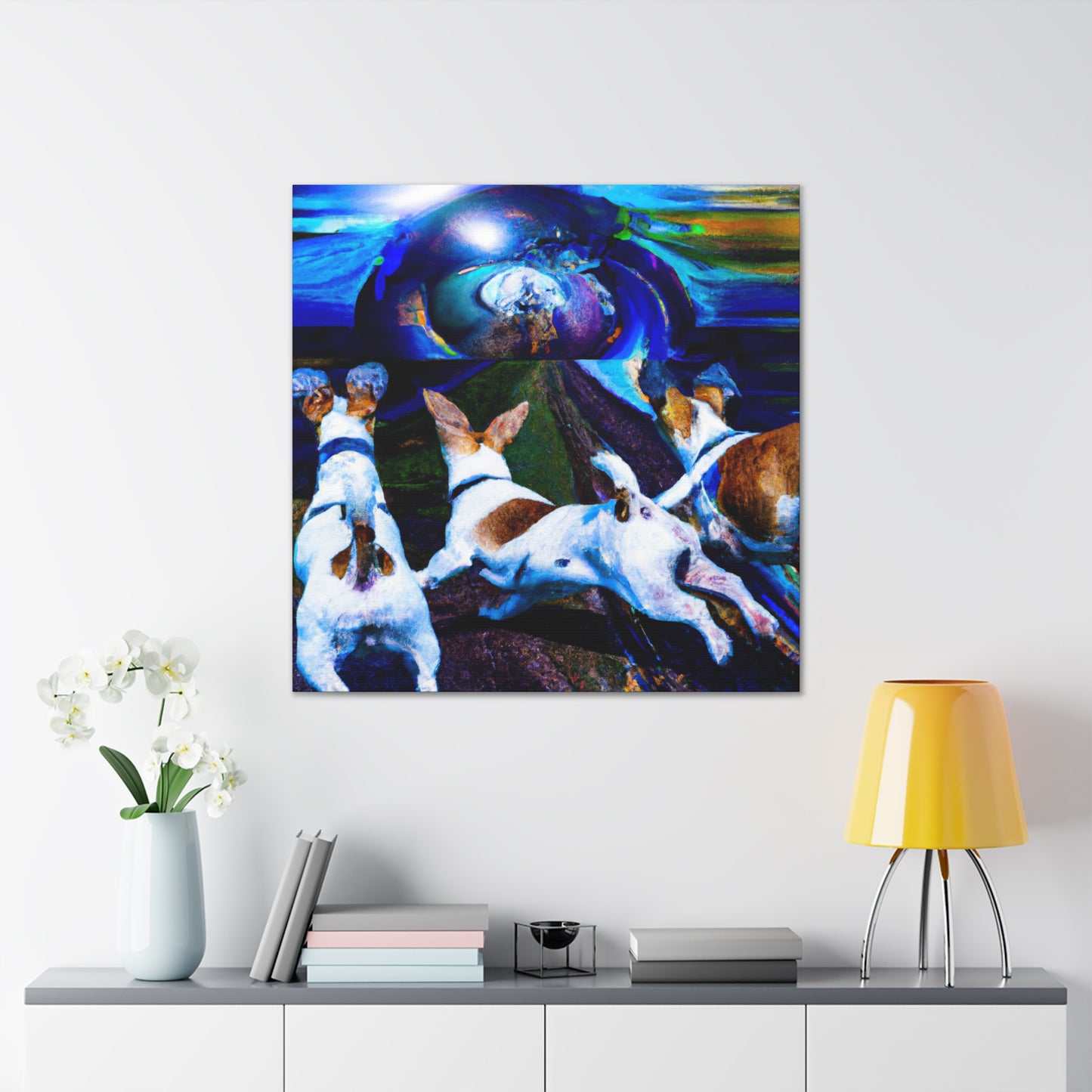 Jack Russell Dreaming. - Canvas