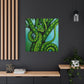 Green Python in Bloom - Canvas