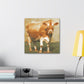 "Jersey Cow Reflection Scene" - Canvas